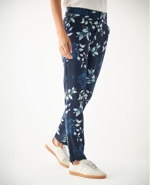 Pantalón con estampado floral para mujer