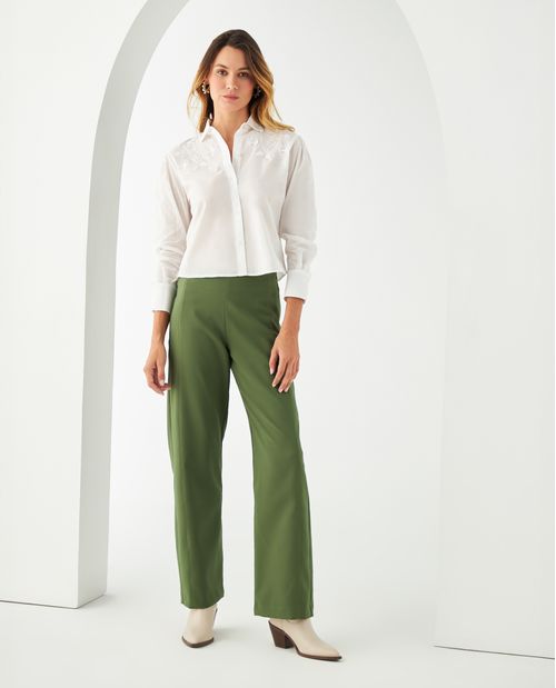 Pantalón clásico de color para mujer