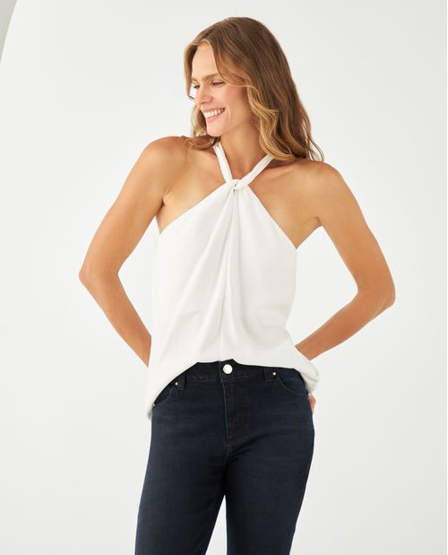 Camisa cuello halter para mujer