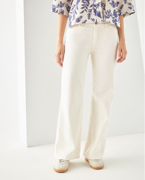 Jean Wide Leg tono claro para mujer