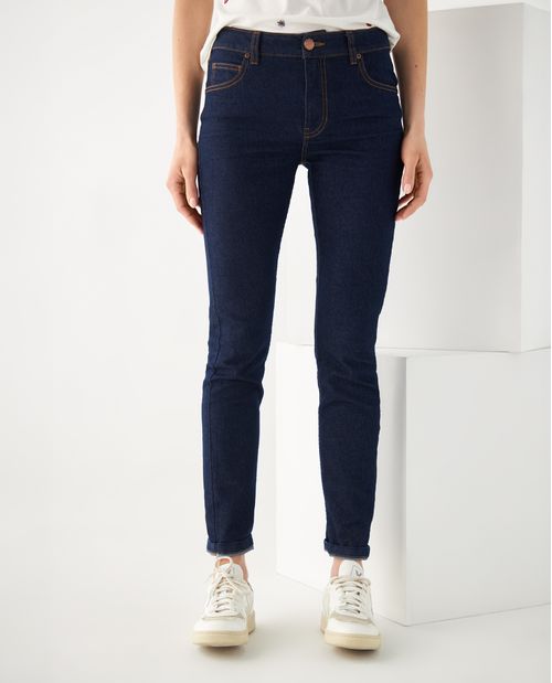 Jean Straight tono oscuro para mujer