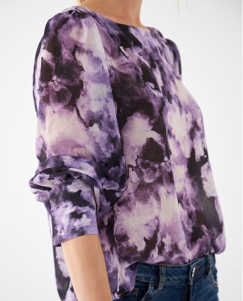 Camisa con estampado abstracto para mujer