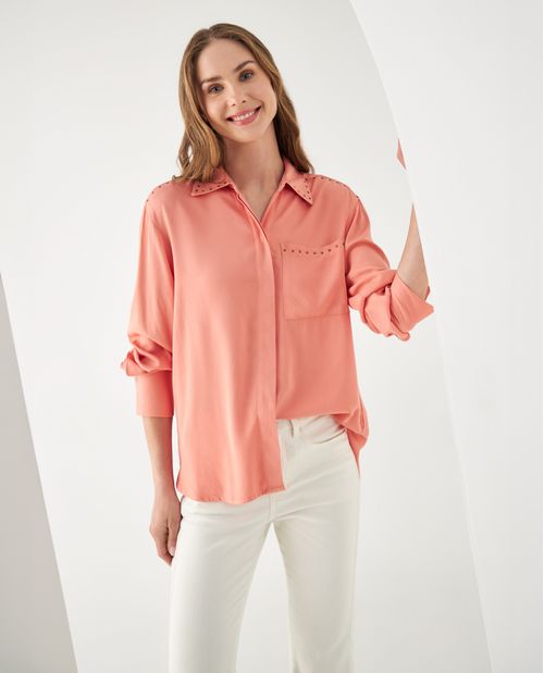 Camisa con apliques para mujer