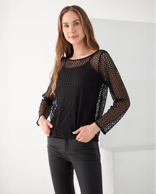 Camisa en malla para mujer