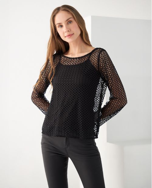 Camisa en malla para mujer