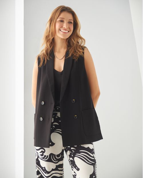 Chaleco tipo blazer para mujer