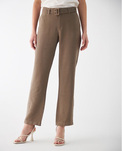 Pantalón elegante con cinturón para mujer