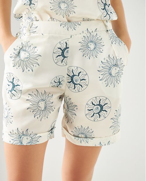 Short de tela fluida para mujer