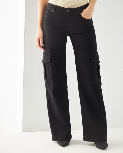 Jean Wide Leg cargo para mujer