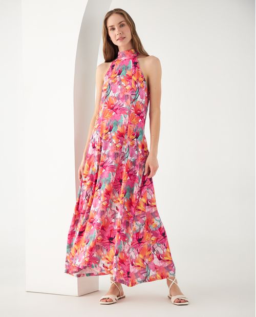 Vestido con estampado de flores para mujer