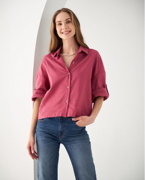 Camisa de manga Largo graduable para mujer