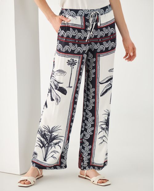 Pantalón con estampados arabescos para mujer