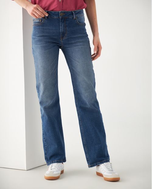 Jean Straight cinco bolsillos para mujer