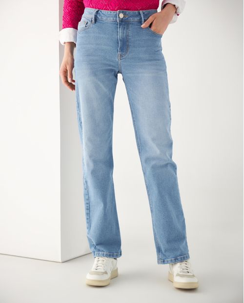 Jean Straight tono claro para mujer