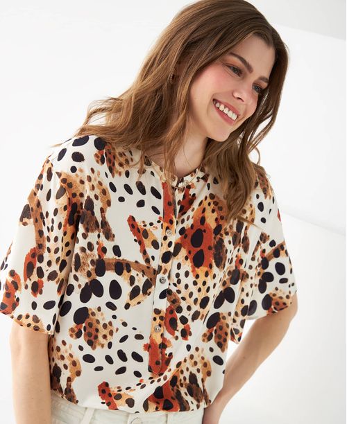 Camisa cuello redondo para mujer