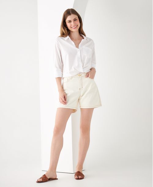 Short en denim cinco bolsillos para mujer