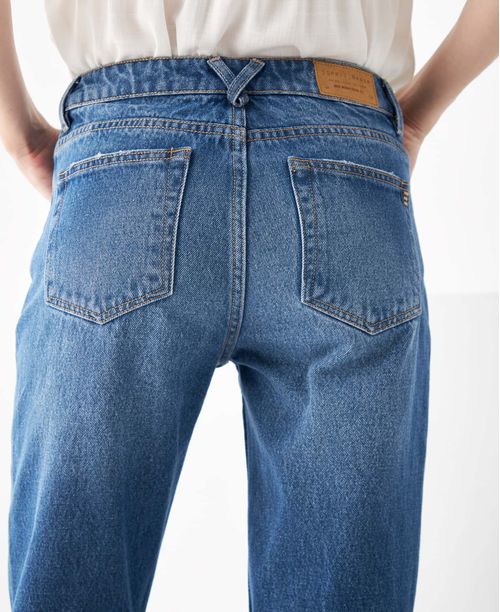 Jean Straight cinco botones para mujer