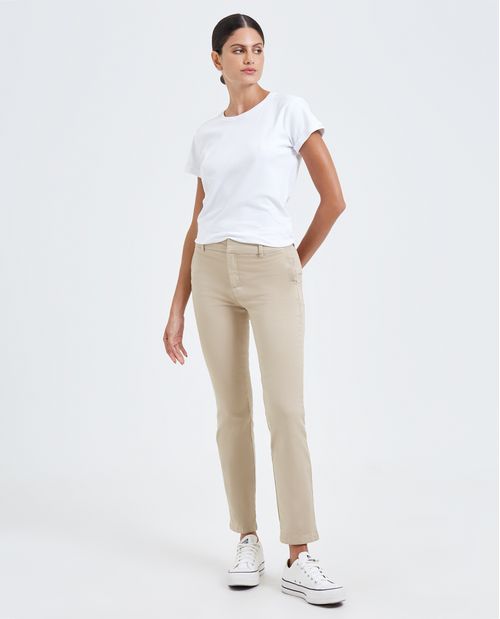 Pantalón para mujer estilo chino Recto