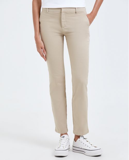 Pantalón para mujer estilo chino Recto