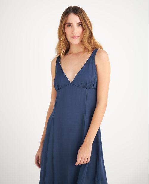 Vestido con escote en V para mujer