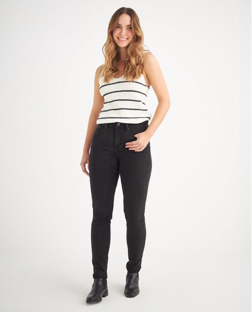 Jean Skinny en black denim para mujer