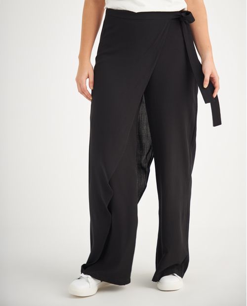 Pantalón con diseño cruzado para mujer