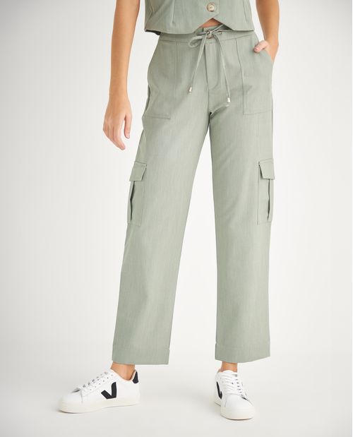 Pantalón con elástico en cintura para mujer