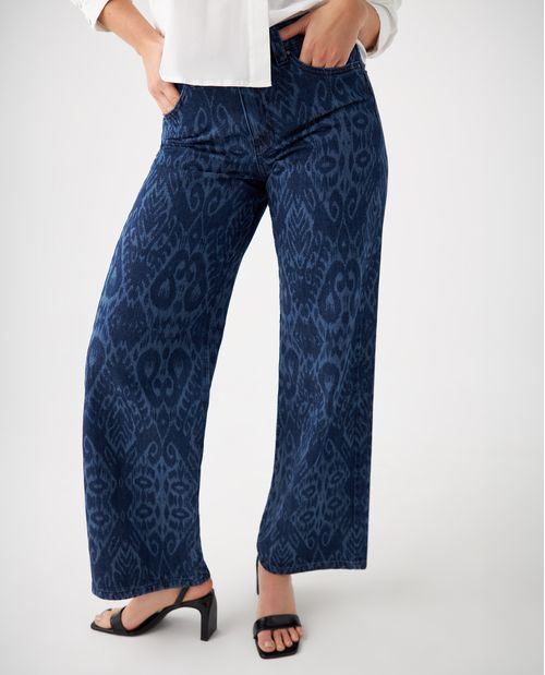 Jean Wide Leg tono oscuro para mujer