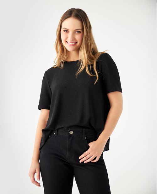 Camiseta con efecto brillo para mujer