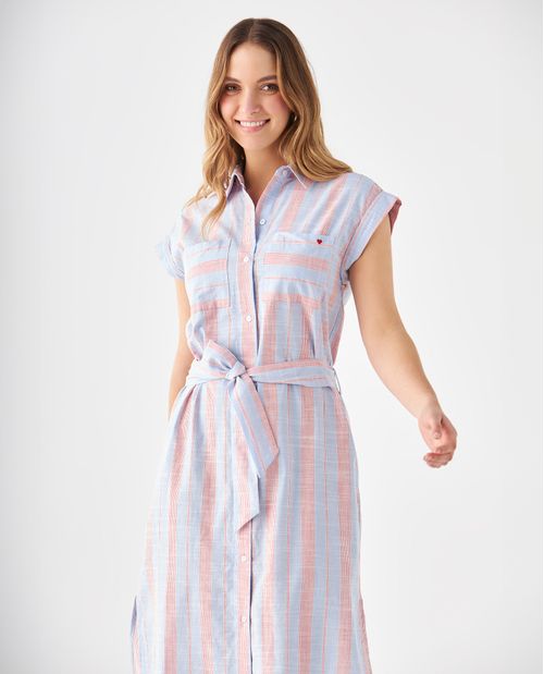 Vestido tipo camisa para mujer