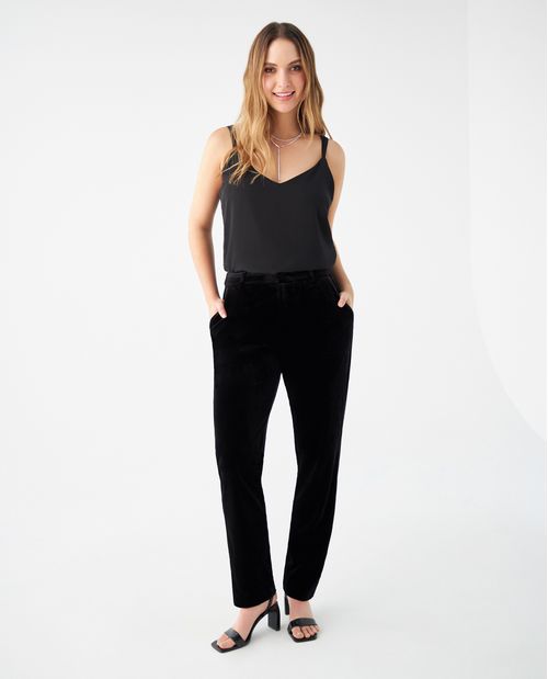 Pantalón tipo gamuza para mujer