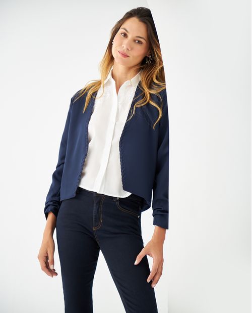 Blazer con detalles bordados para mujer