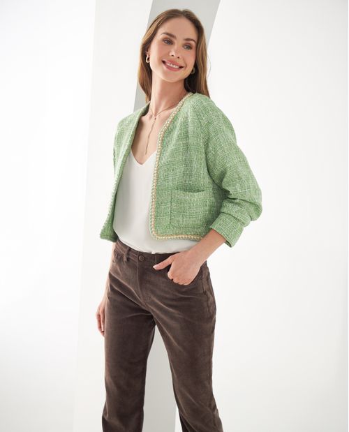 Blazer con detalles de brillo para mujer