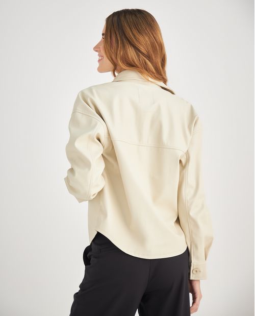 Chaqueta tipo cuero para mujer