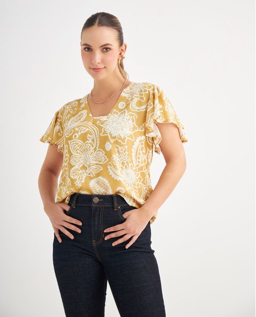 Camisa manga corta con bolero para mujer