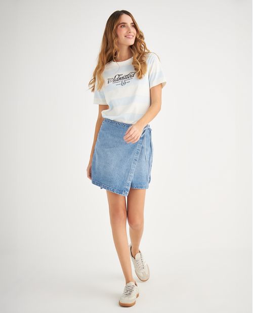 Falda en denim para mujer