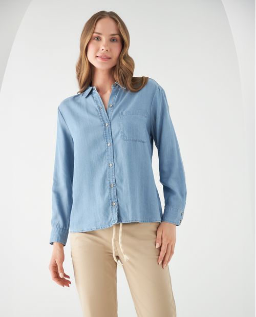 Camisa en denim para mujer