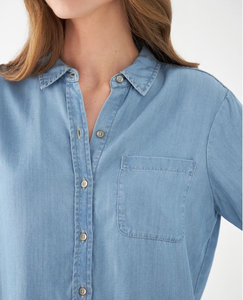 Camisa en denim para mujer