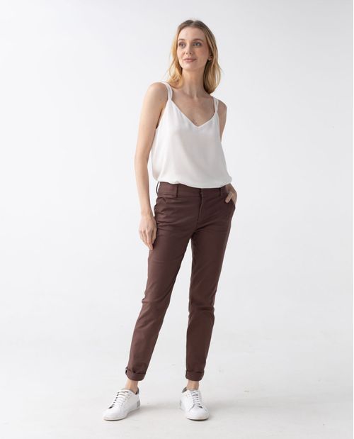 Pantalón para mujer estilo chino Skinnny