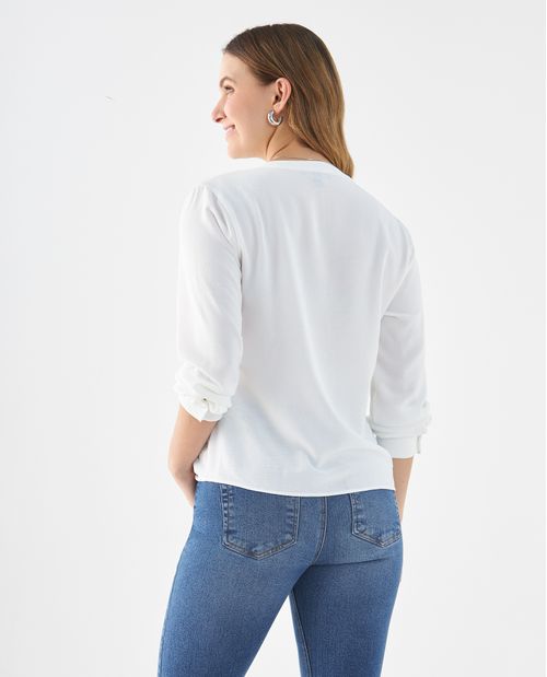 Camisa de tela fluida para mujer