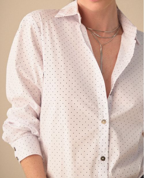 Camisa con mini prints para mujer