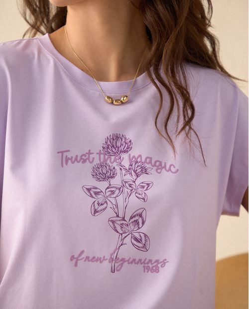 Camiseta básica manga corta para mujer