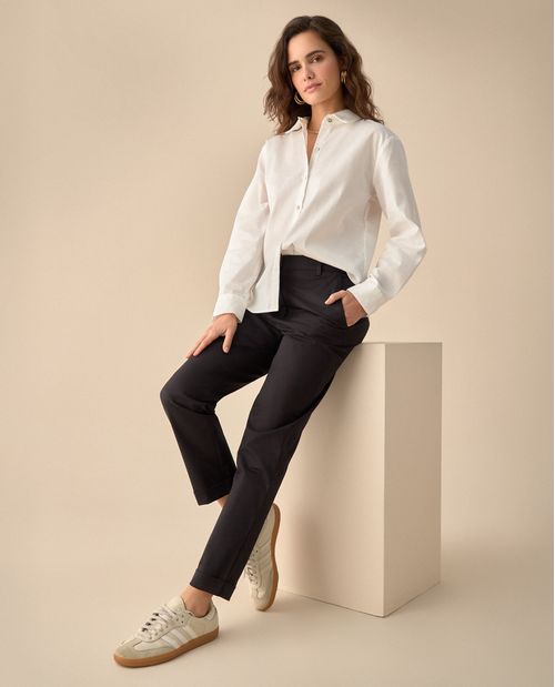 Pantalón de bota con guardapolvo para mujer