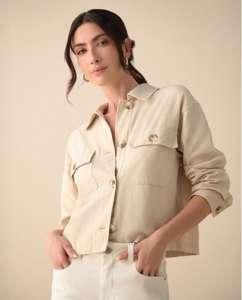 Chaqueta de diseño abierto para mujer