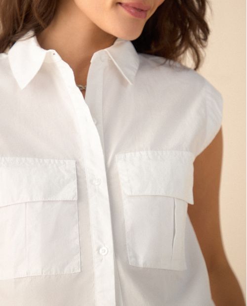 Camisa manga sisa para mujer