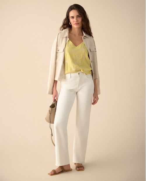 Jean Straight cinco bolsillos para mujer