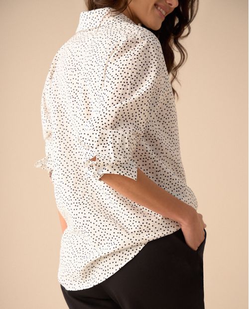 Camisa con diseño de puntos para mujer