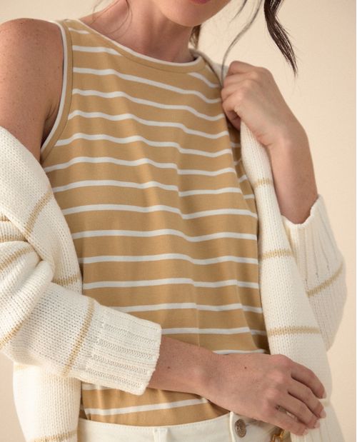 Camiseta manga sisa para mujer