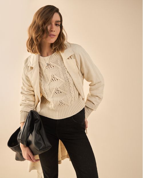 Chaqueta tipo abrigo para mujer