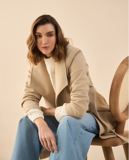 Chaqueta tipo abrigo para mujer